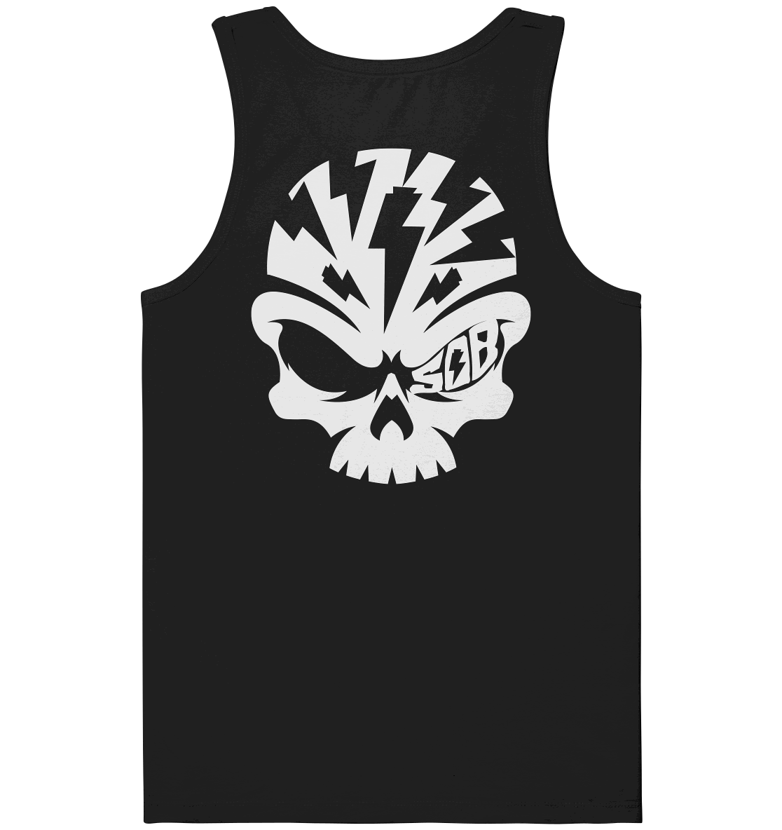 Shirtigo Tank-Tops Black / S SoB Skull White - Organic Tank-Top E-Bike-Community