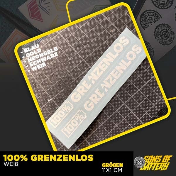 Sons of Battery - E-MTB Brand & Community Folien 100% Grenzenlos Folie - SoB - E-Bike-Community