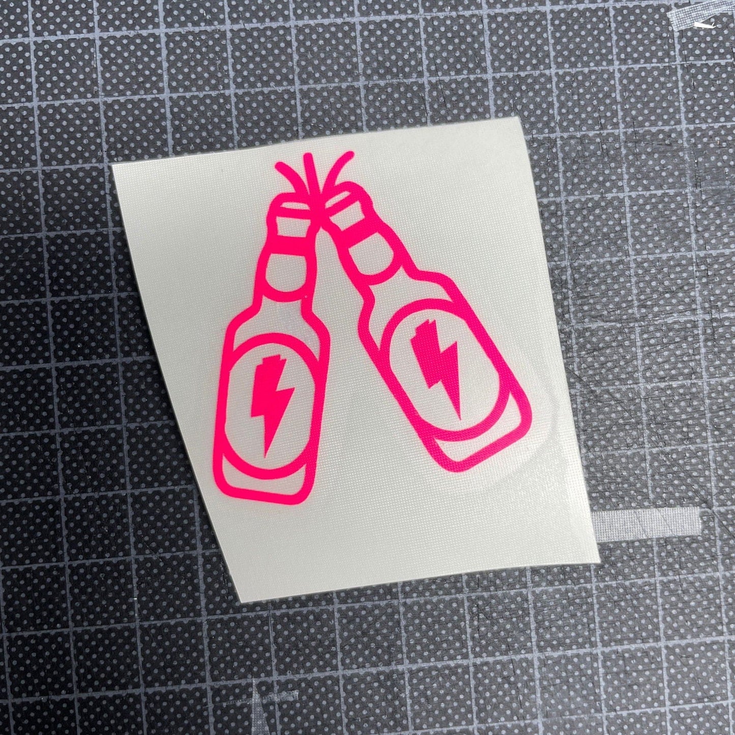 Sons of Battery - E-MTB Brand & Community Folien Neonpink Bike - Beer - Buddies Folienplot E-Bike-Community