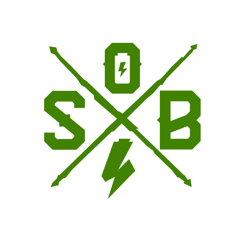 Sons of Battery - E-MTB Brand & Community Folien Olivgrün Cross Folienaufkleber - SoB - E-Bike-Community