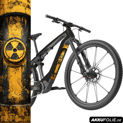 Sons of Battery® - E-MTB Brand & Community Folien & Sticker 60 cm x 14 cm / Nuklear Nuklear - Akku Abdeckung Cover Universal / Schutzfolie / für alle E-Bikes E-Bike-Community