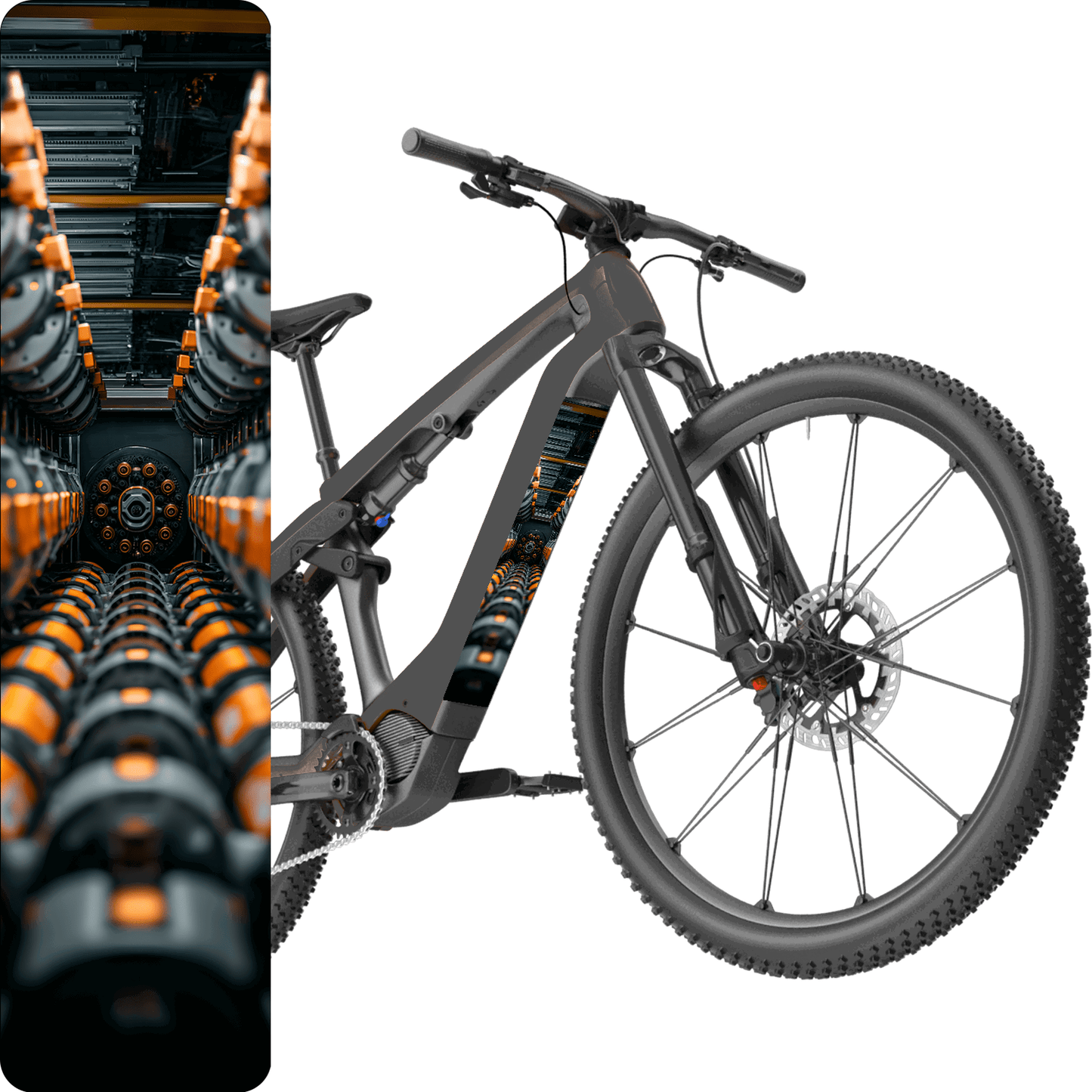 Sons of Battery® - E-MTB Brand & Community Folien & Sticker Battery Inside 1 - Akku Abdeckung Cover Universal / Schutzfolie / für alle E-Bikes E-Bike-Community