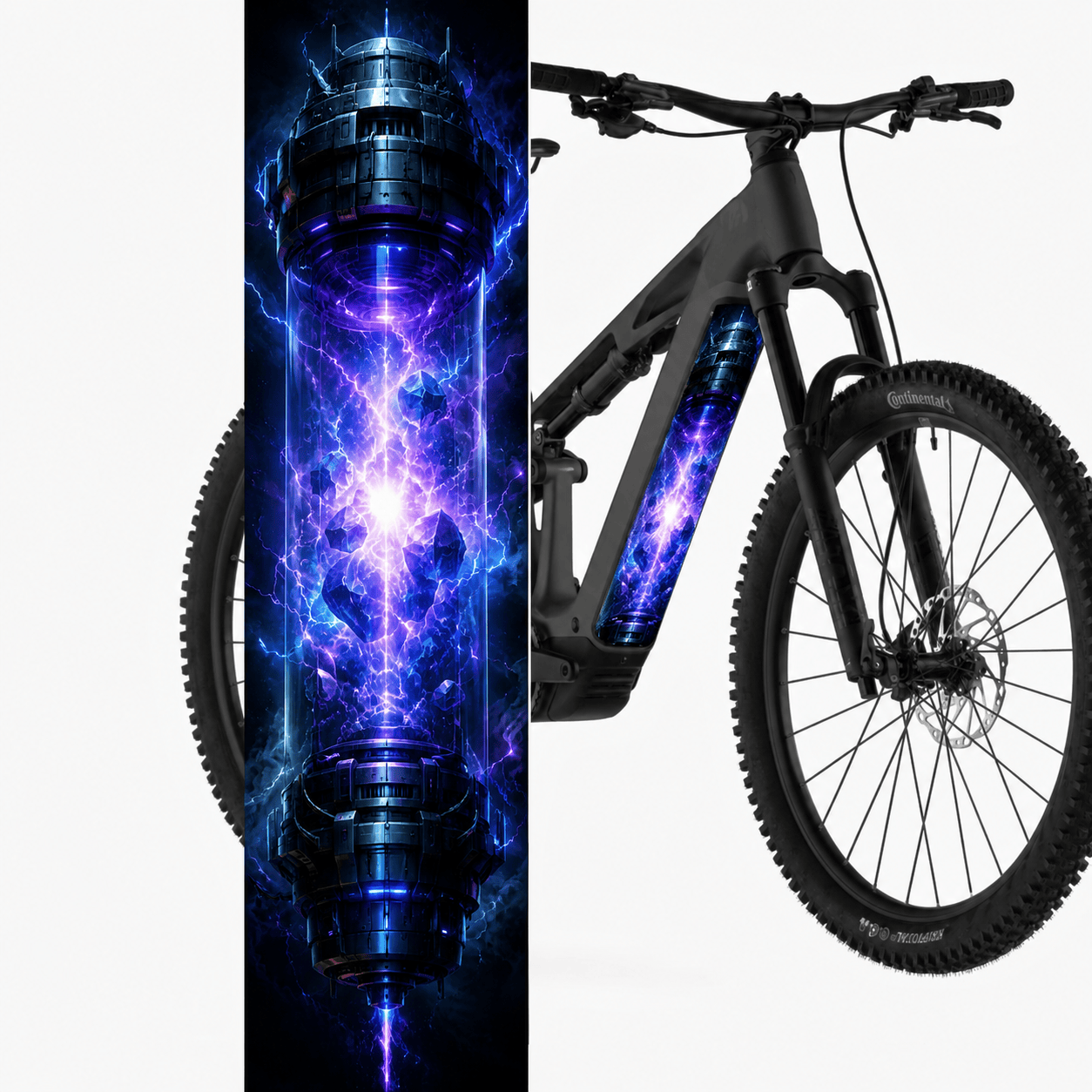 Sons of Battery® - E-MTB Brand & Community Folien & Sticker CUBECUT (ONE22/44/77 51x11.5) / Reaktor 4 Reaktor - Akku Abdeckung Cover Universal / Schutzfolie / für alle E-Bikes E-Bike-Community