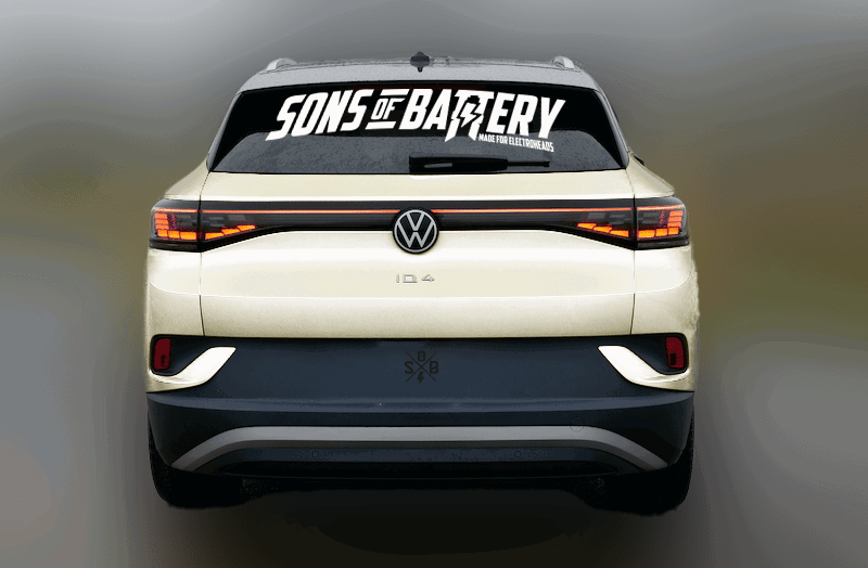 Sons of Battery - E-MTB Brand & Community Folien & Sticker Heckscheibenaufkleber "Electrohead" E-Bike-Community