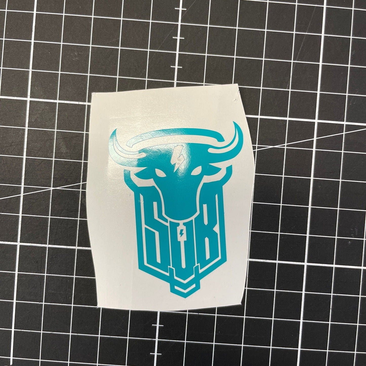 Sons of Battery® - E-MTB Brand & Community Folien & Sticker Türkis / 6 x 5 cm "Bulle / Bull" Folie - SoB - E-Bike-Community