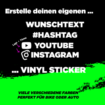 Sons of Battery - E-MTB Brand & Community Folien Vinyl Sticker4U – (4er-Pack) Wunschtext, Hashtags, YouTube und Instagram als persönlichen Vinyl Aufkleber E-Bike-Community