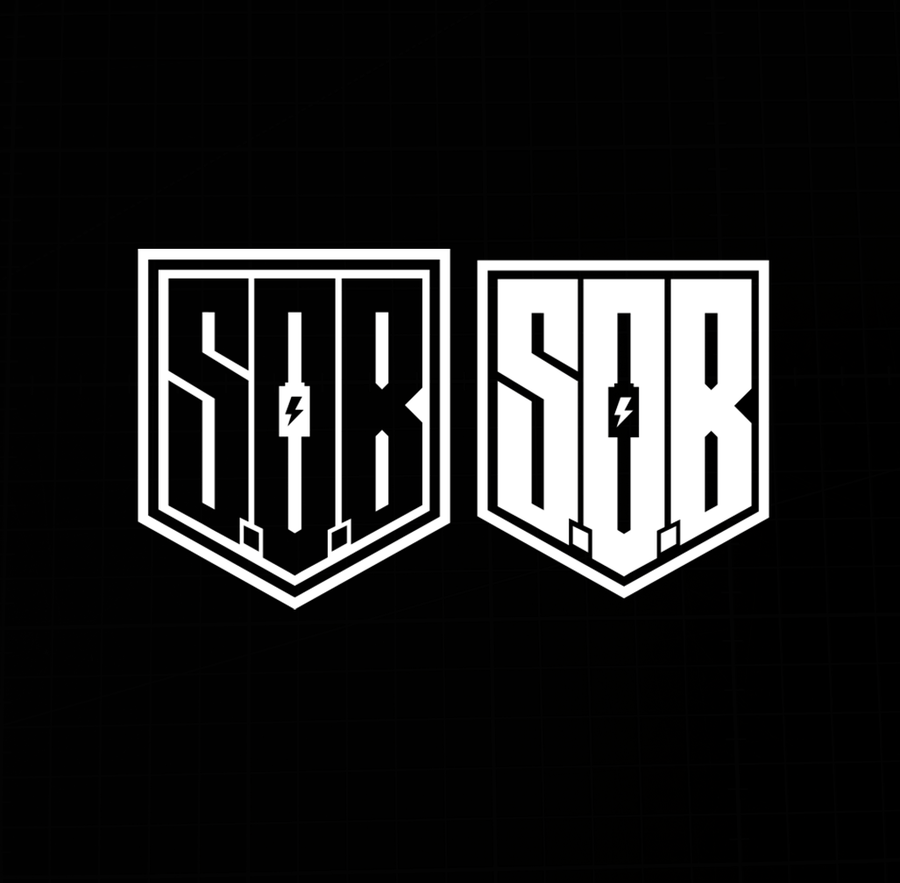 Sons of Battery - E-MTB Brand & Community Folien Weiss (Matt) / 3,7 cm x 3 cm SoB Folienaufkleber 2er E-Bike-Community