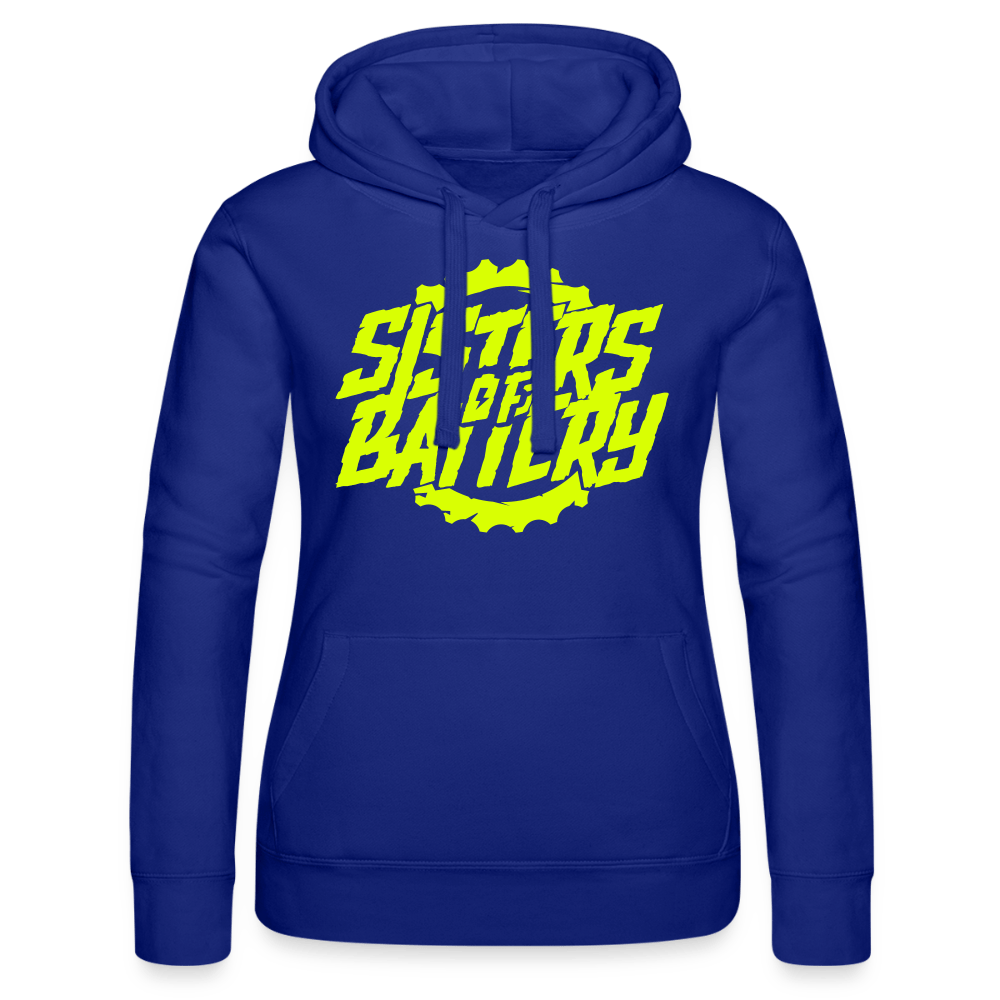 SPOD Frauen Kapuzen Sweater von Russell Royalblau / XS Sisters of Battery Frauen Kapuzen Sweater von Russell E-Bike-Community