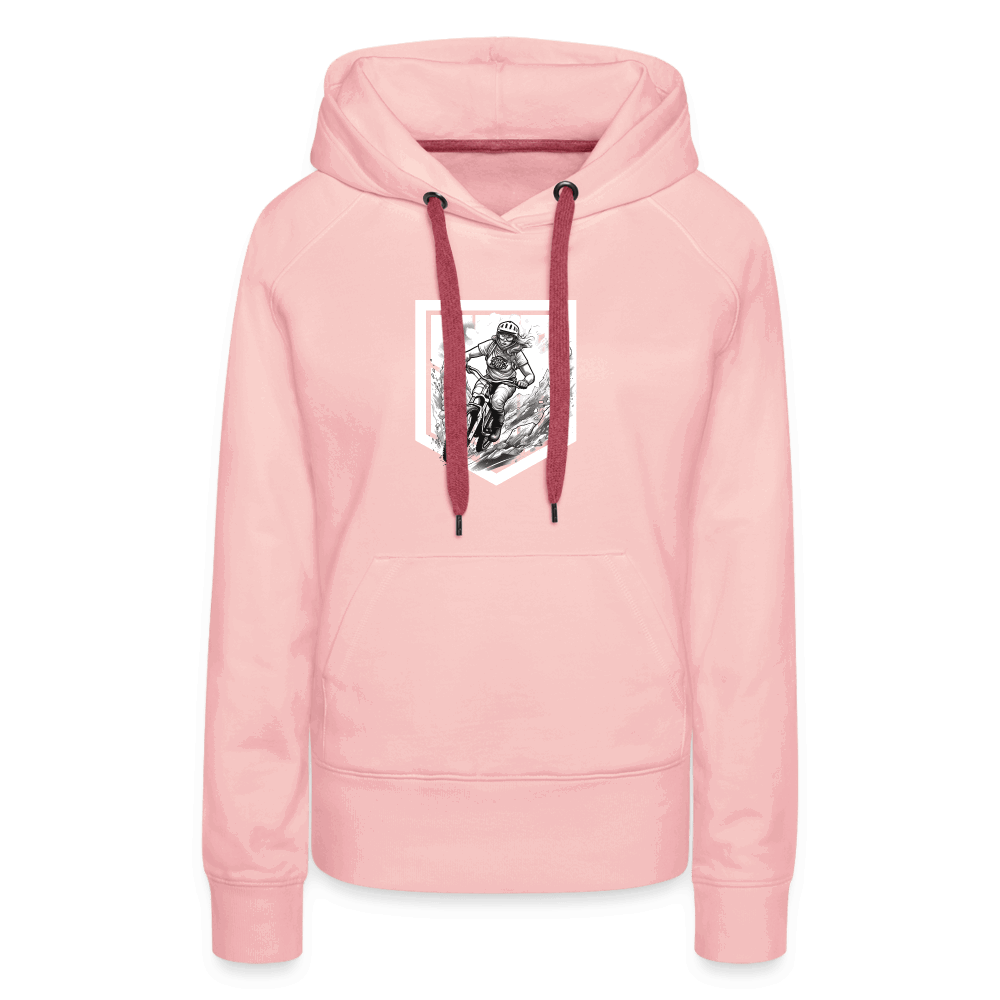 SPOD Frauen Premium Hoodie Kristallrosa / S Sisters of Battery - SoB - Frauen Premium Hoodie E-Bike-Community