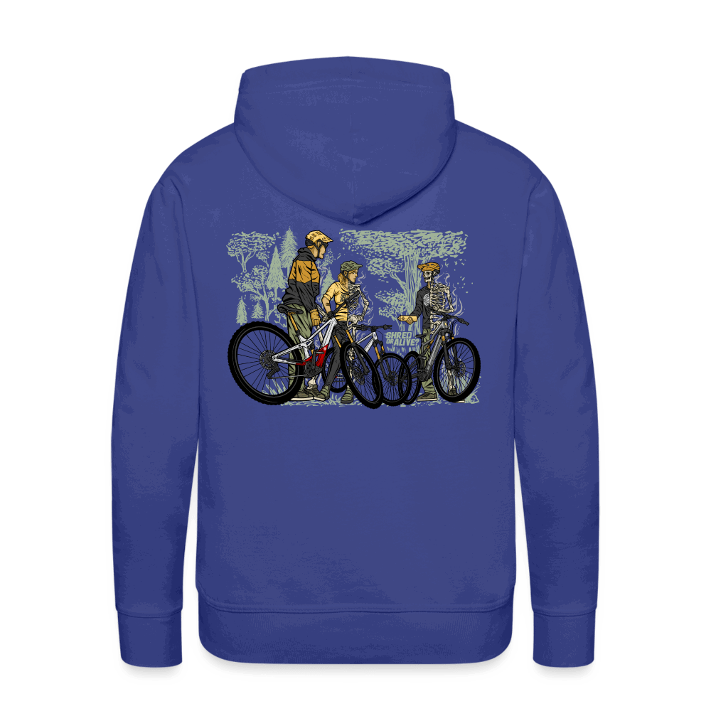 SPOD Männer Premium Hoodie 2 Seiten -Shred or Alive - Crew - Men’s Premium Hoodie E-Bike-Community