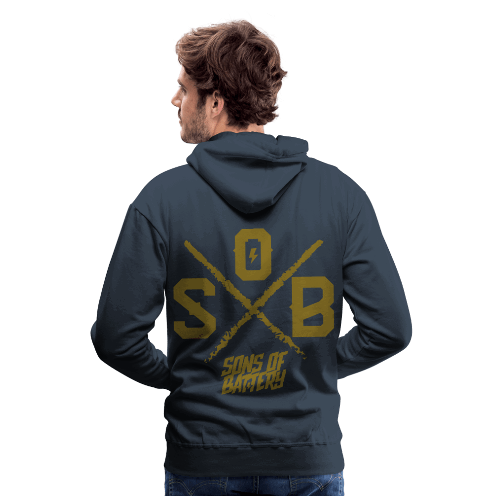 SPOD Männer Premium Hoodie Navy / S Cross - Men’s Premium Hoodie E-Bike-Community
