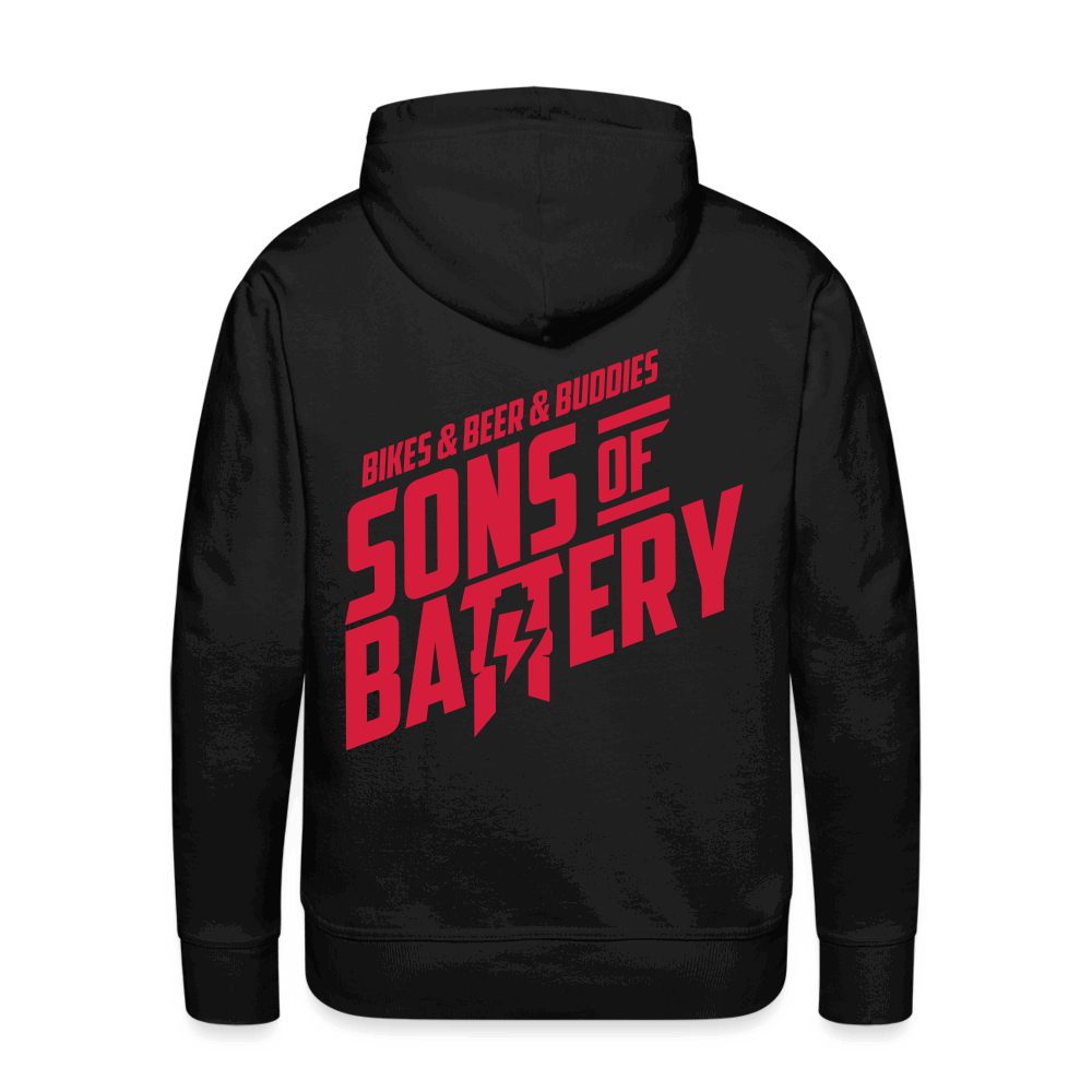 SPOD Männer Premium Hoodie S Bikes Beer Buddies - Redline - Premium Hoodie E-Bike-Community