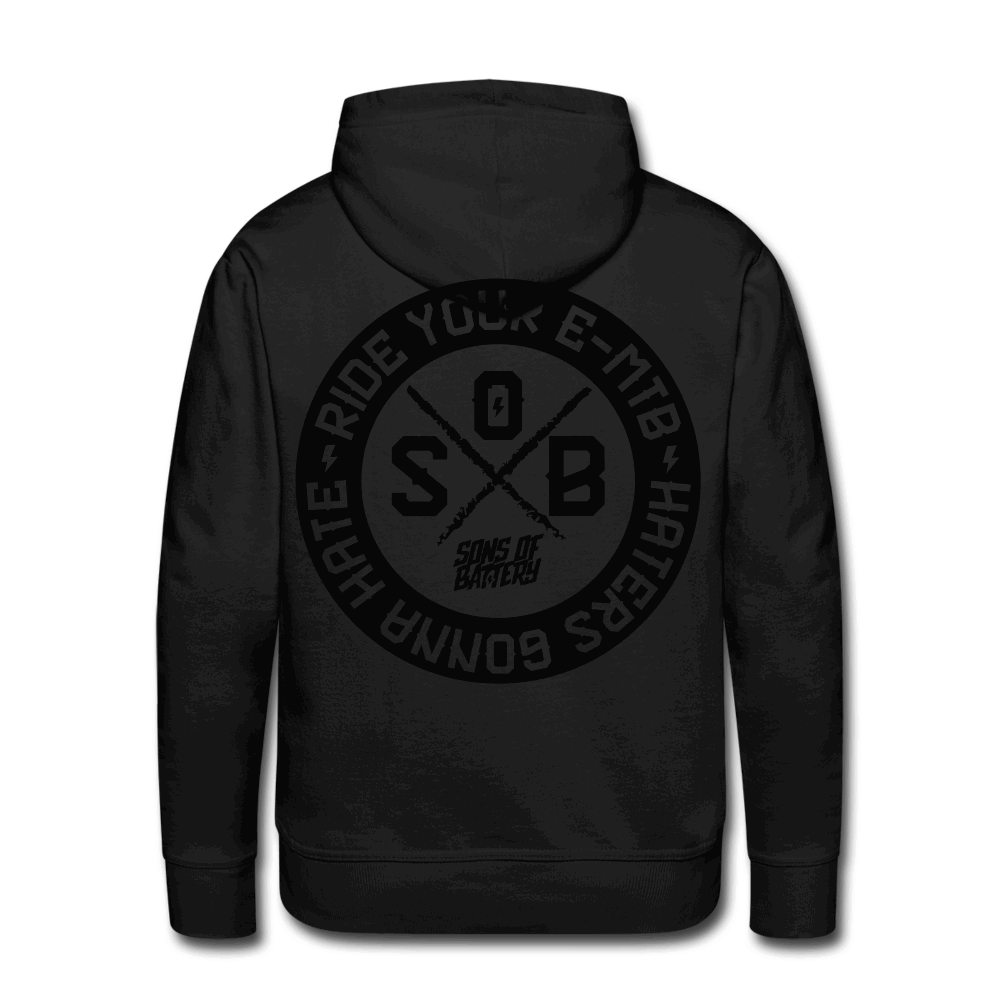 SPOD Männer Premium Hoodie S Haters Blackline -Men's Premium Hoodie E-Bike-Community