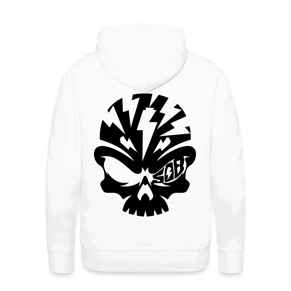 SPOD Männer Premium Hoodie weiß / S Skullhead - Blackline - Premium Hoodie E-Bike-Community