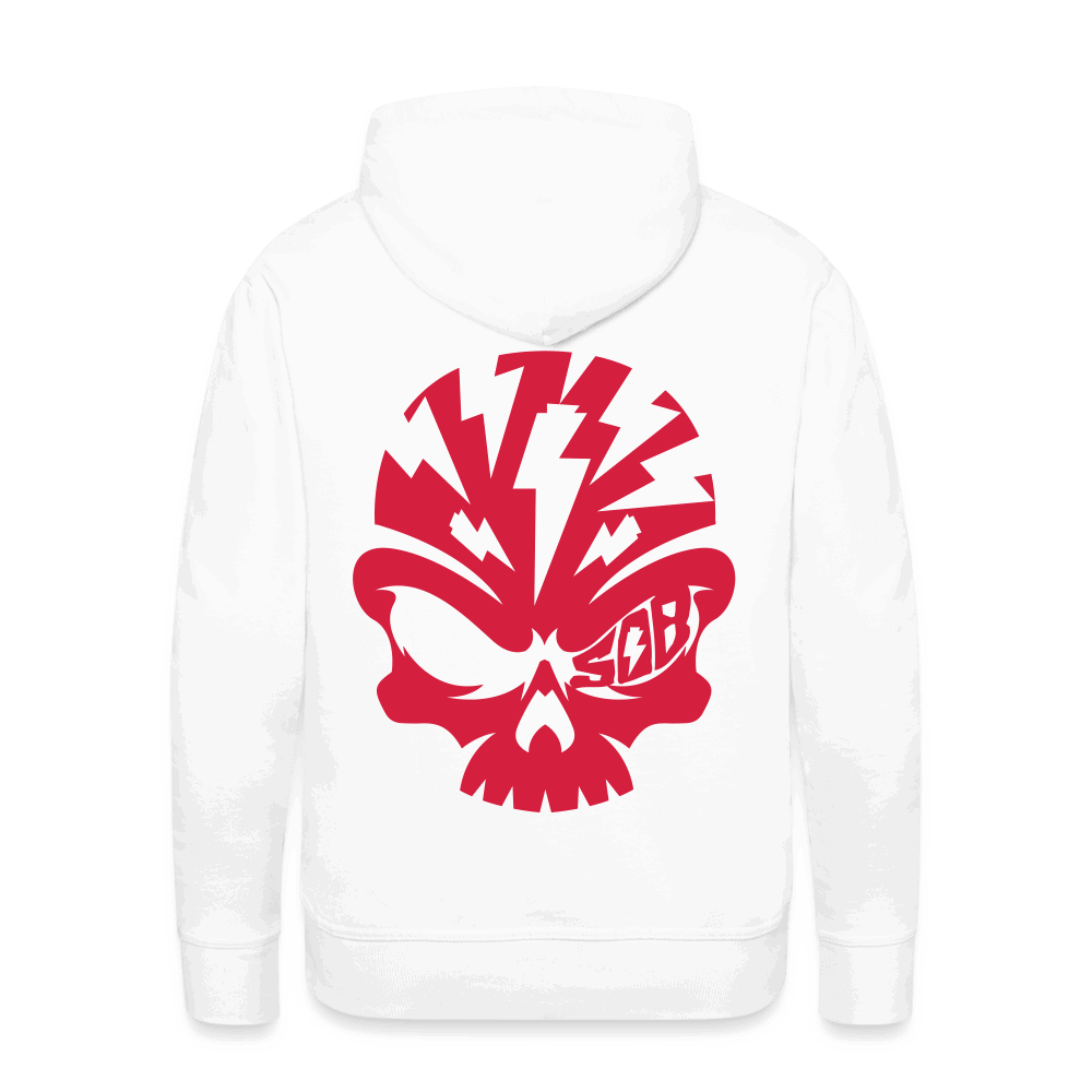 SPOD Männer Premium Hoodie weiß / S Skullhead - Redline - Premium Hoodie E-Bike-Community