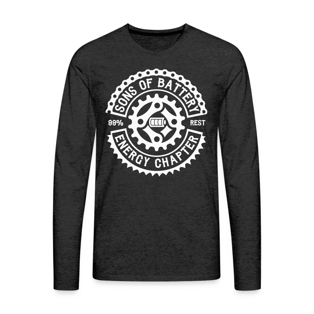 SPOD Männer Premium Langarmshirt Anthrazit / S Original Logo - Männer Premium Langarmshirt E-Bike-Community