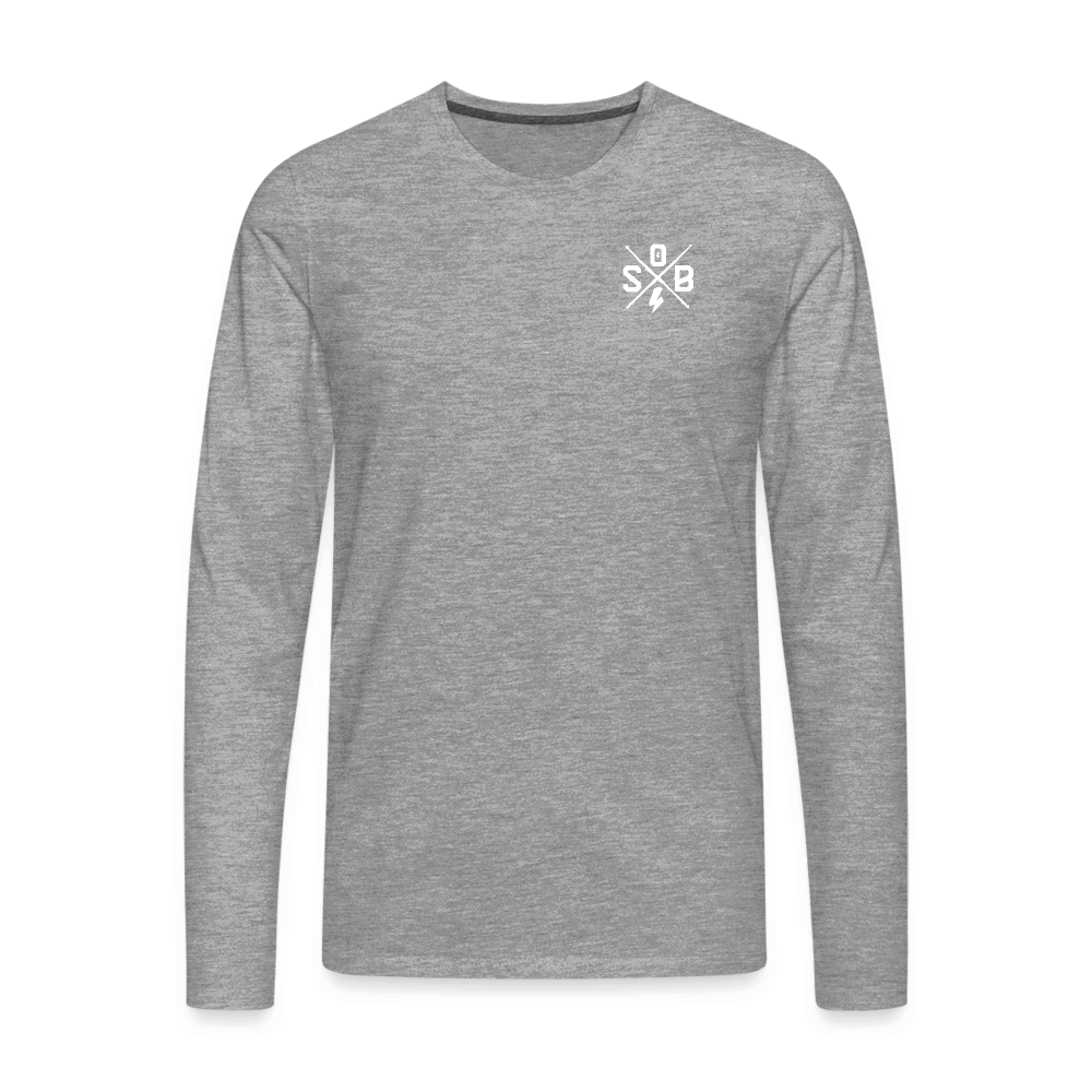 SPOD Männer Premium Langarmshirt Grau meliert / S SOB CROSS PREMIUM LONGSLEEVE E-Bike-Community