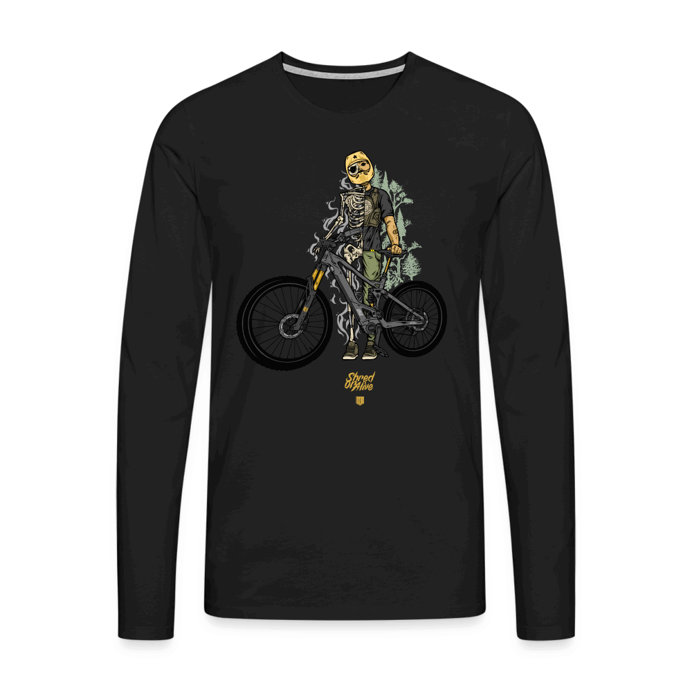 SPOD Männer Premium Langarmshirt Shred or Alive (DTG) - Männer Premium Langarmshirt E-Bike-Community