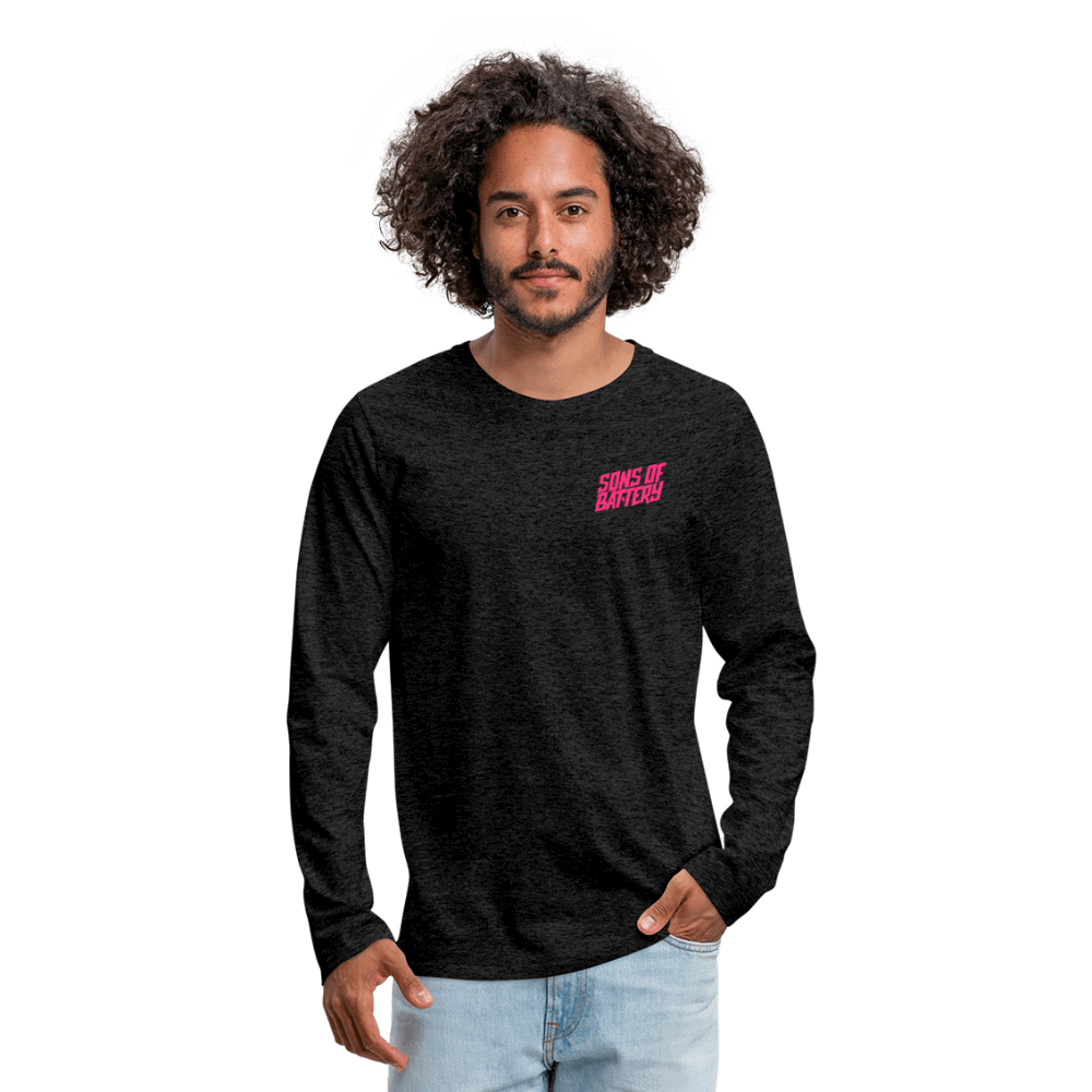 SPOD Männer Premium Langarmshirt Signature Pink - Männer Premium Langarmshirt E-Bike-Community