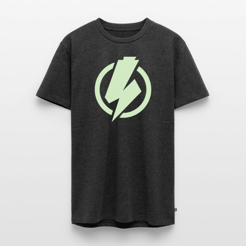 SPOD Männer Premium T-Shirt | Spreadshirt 812 Anthrazit meliert / S Lightning - Glow in the Dark - Männer Premium T-Shirt E-Bike-Community