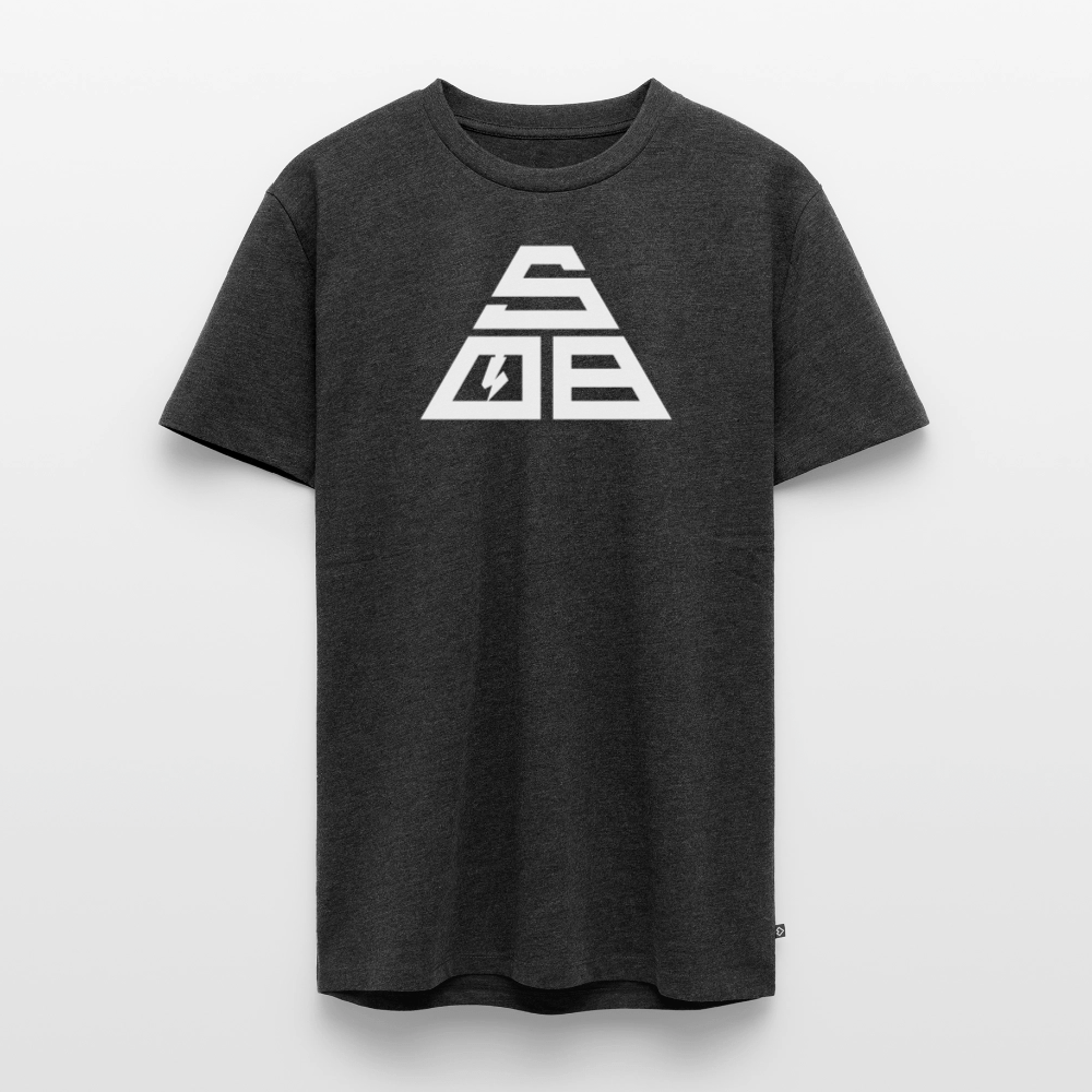 SPOD Männer Premium T-Shirt | Spreadshirt 812 Anthrazit meliert / S Triangle - Männer Premium T-Shirt E-Bike-Community