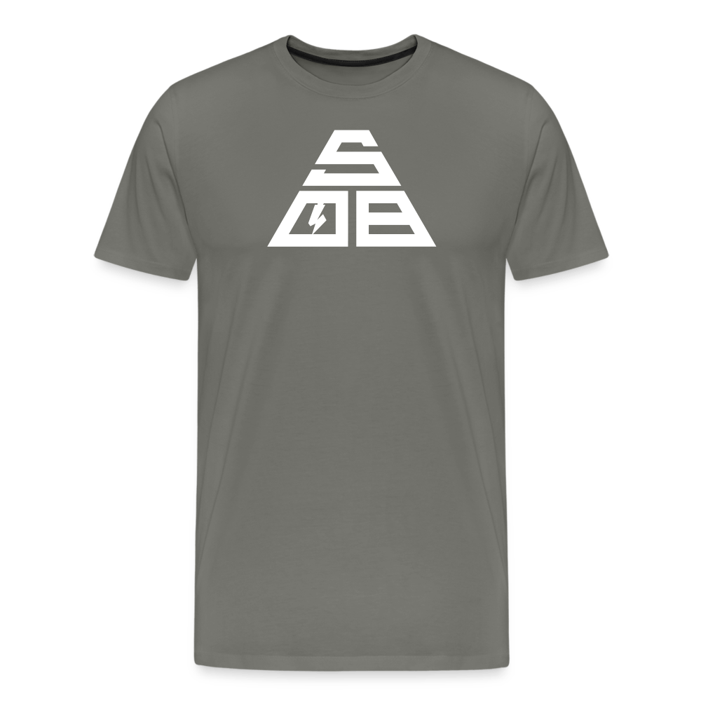 SPOD Männer Premium T-Shirt | Spreadshirt 812 Asphalt / S Triangle - Männer Premium T-Shirt E-Bike-Community