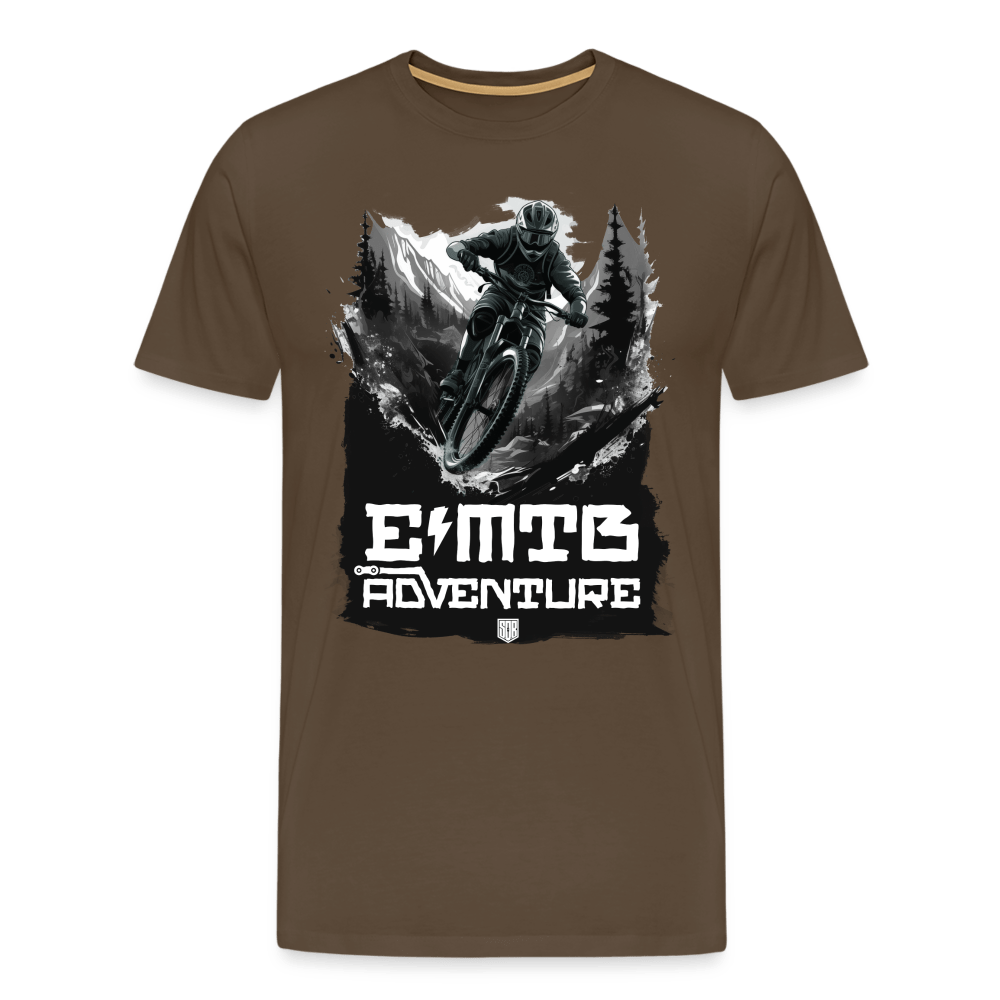 SPOD Männer Premium T-Shirt | Spreadshirt 812 Edelbraun / S EMTB ADVENTURE - Männer Premium T-Shirt E-Bike-Community