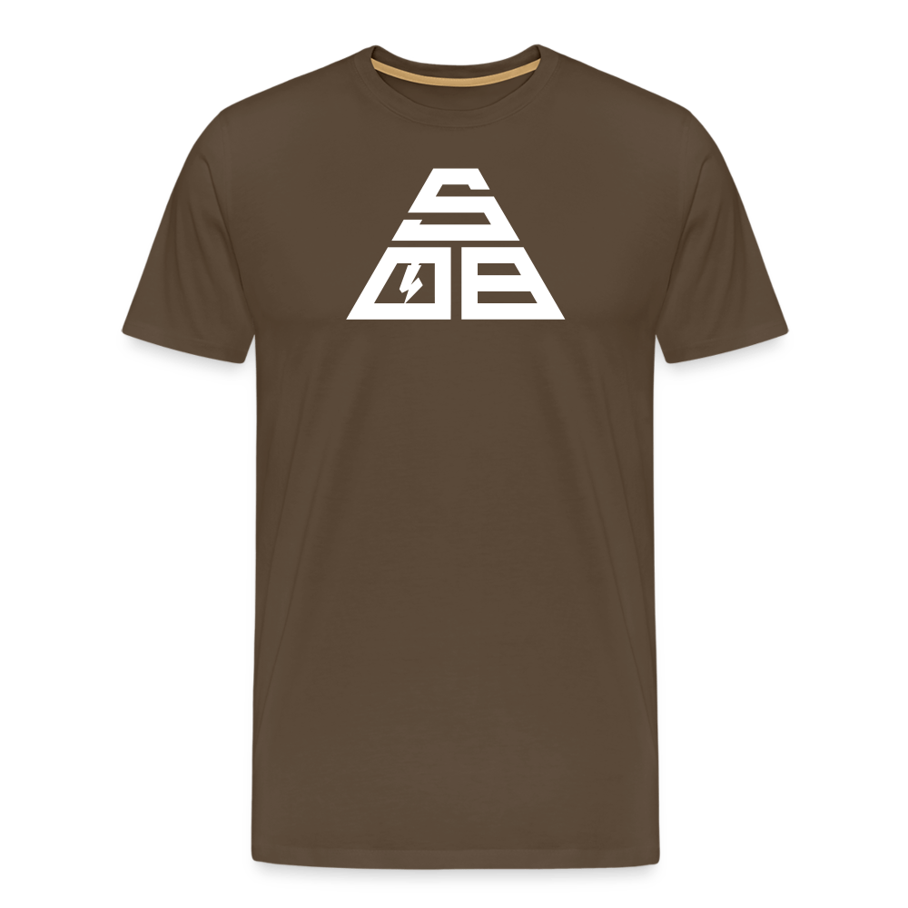 SPOD Männer Premium T-Shirt | Spreadshirt 812 Edelbraun / S Triangle - Männer Premium T-Shirt E-Bike-Community