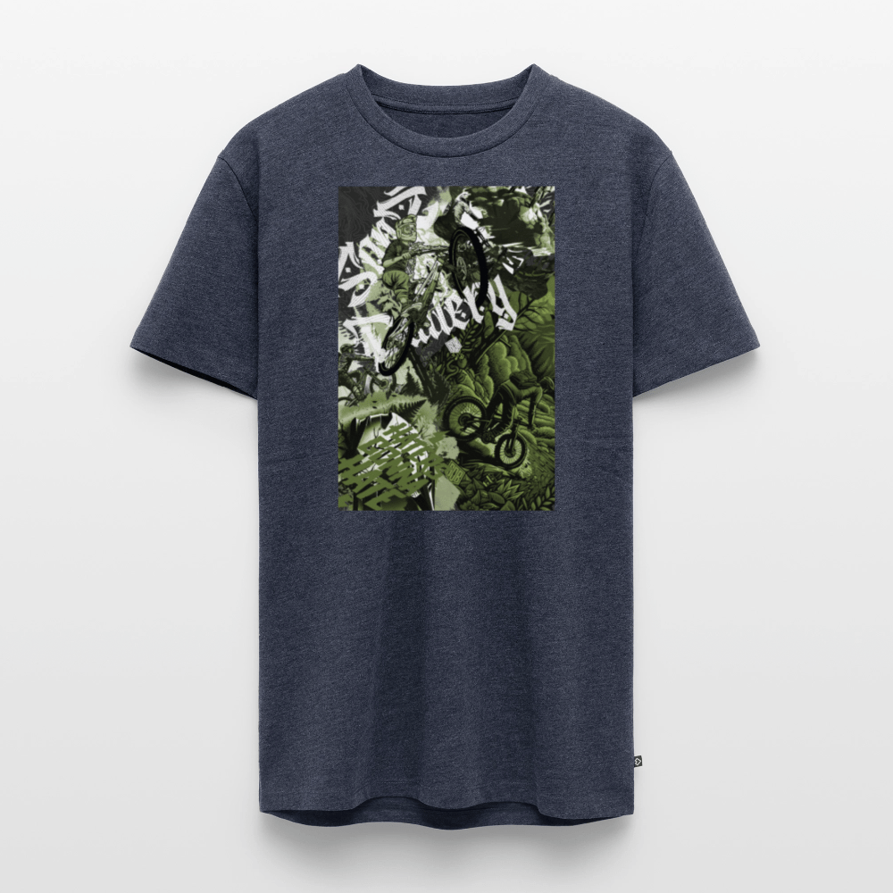 SPOD Männer Premium T-Shirt | Spreadshirt 812 Jeansblau / S Collage - Männer Premium T-Shirt E-Bike-Community