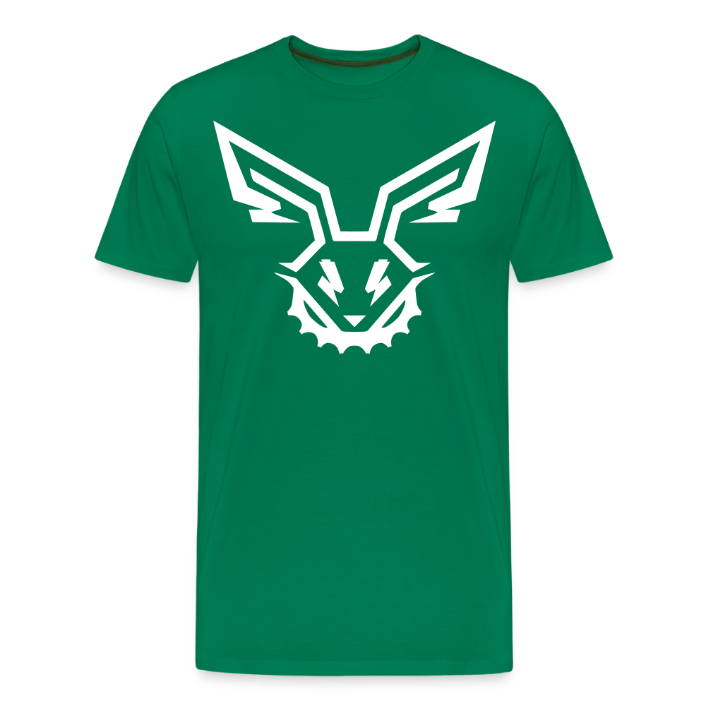 SPOD Männer Premium T-Shirt | Spreadshirt 812 Kelly Green / M Electro Bunny Weiß - Männer Premium T-Shirt E-Bike-Community