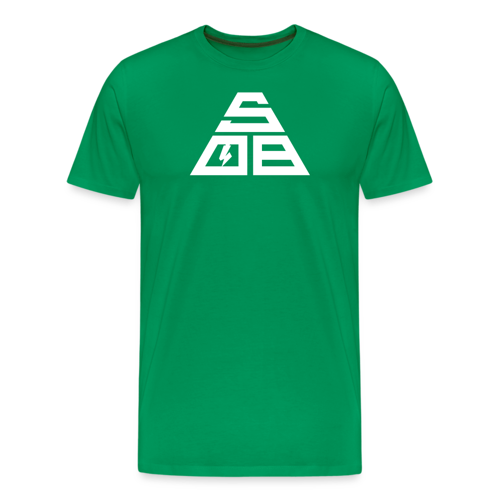 SPOD Männer Premium T-Shirt | Spreadshirt 812 Kelly Green / S Triangle - Männer Premium T-Shirt E-Bike-Community