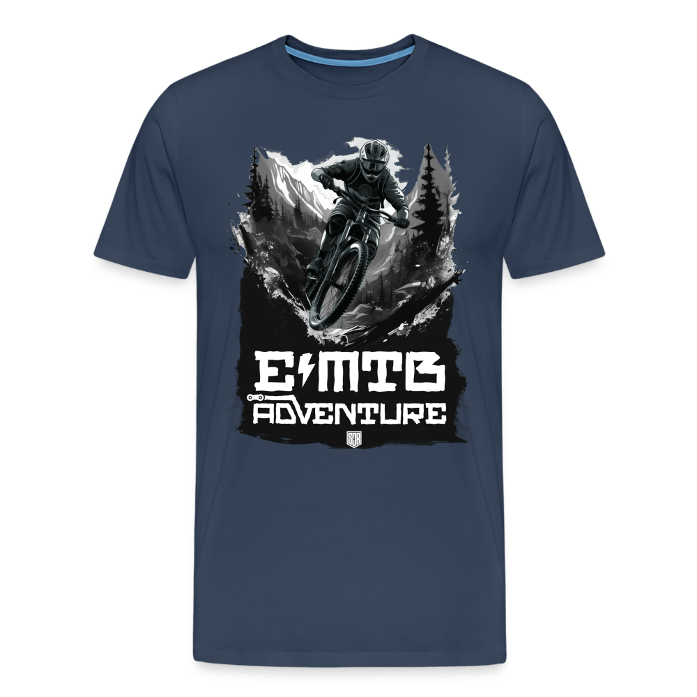 SPOD Männer Premium T-Shirt | Spreadshirt 812 Navy / S EMTB ADVENTURE - Männer Premium T-Shirt E-Bike-Community