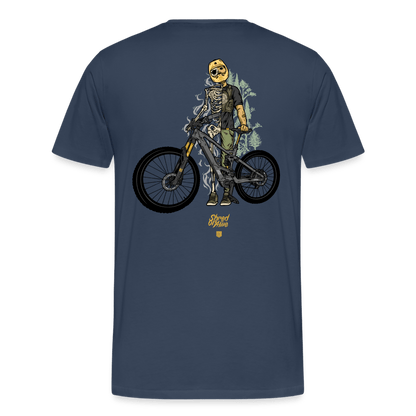 SPOD Männer Premium T-Shirt | Spreadshirt 812 Navy / S Shred or Alive - Männer Premium T-Shirt E-Bike-Community