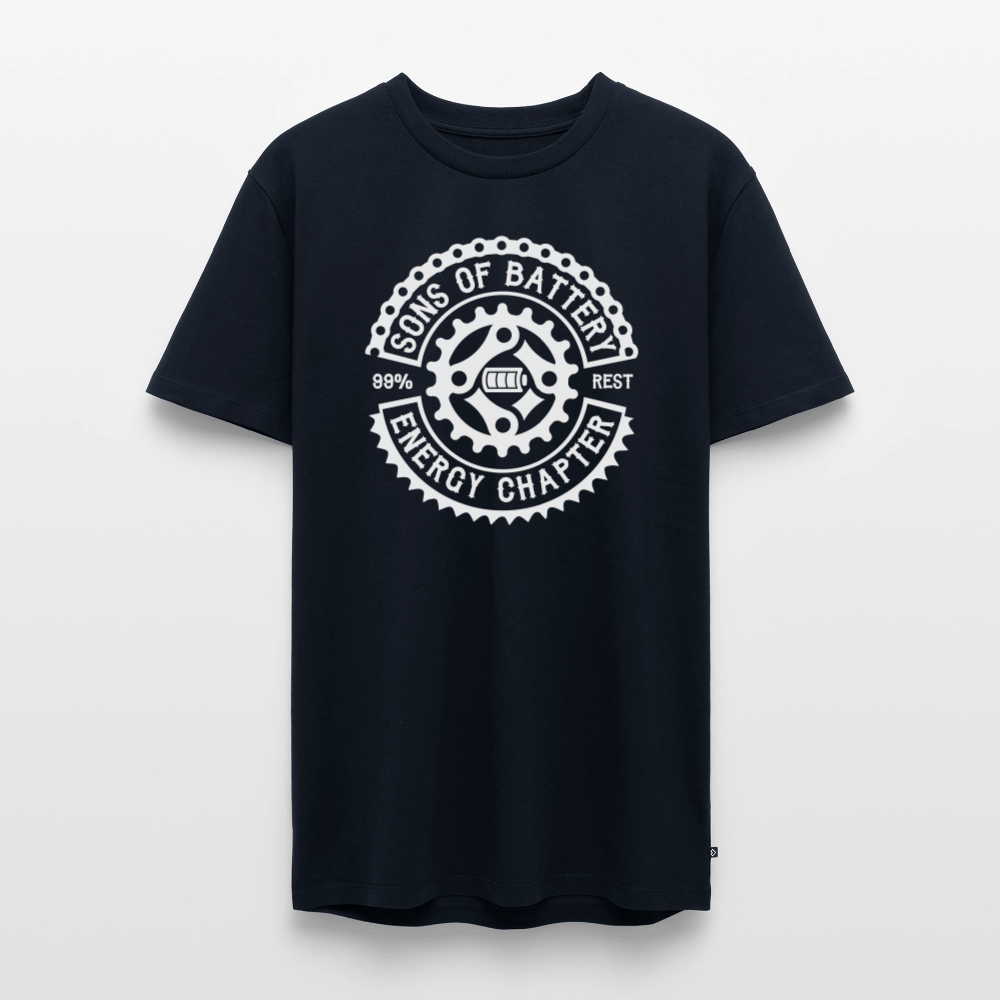 SPOD Männer Premium T-Shirt | Spreadshirt 812 Navy / S SONS OF BATTERY E-MC - Rocker Logo - Premium Shirt E-Bike-Community