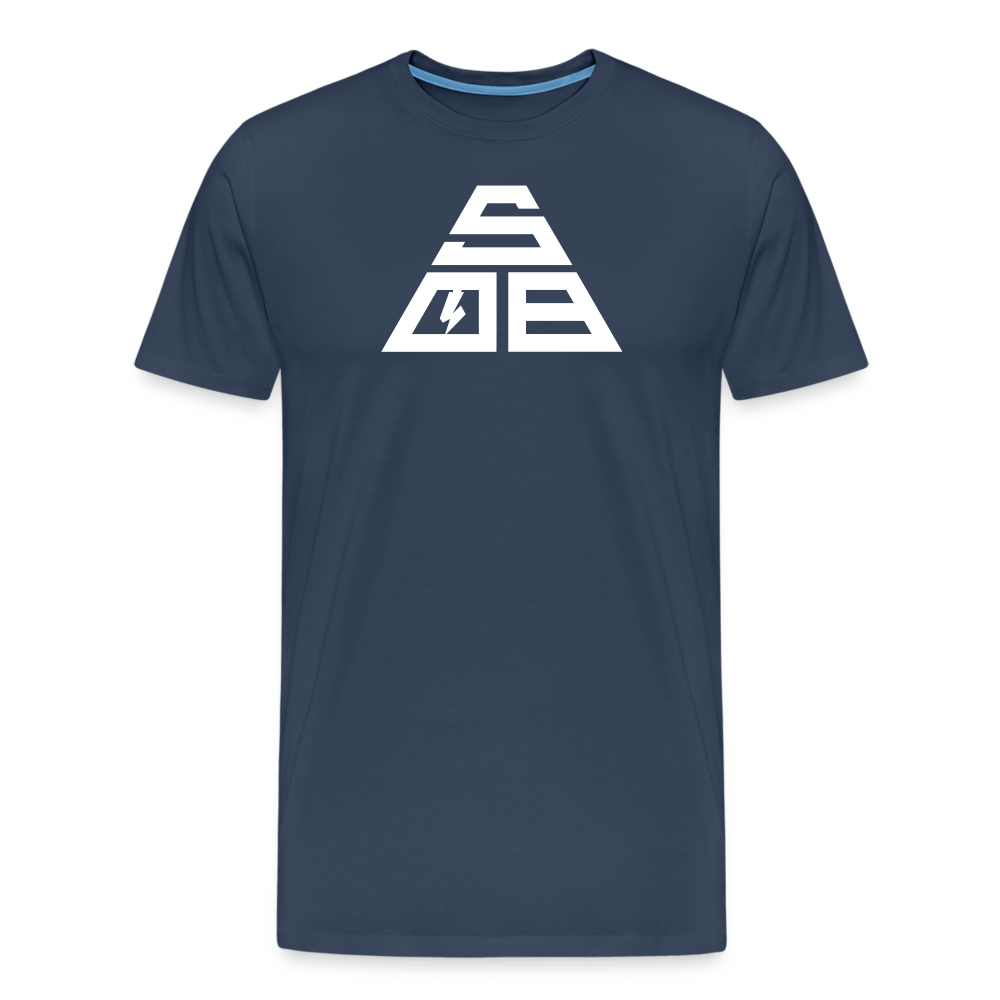 SPOD Männer Premium T-Shirt | Spreadshirt 812 Navy / S Triangle - Männer Premium T-Shirt E-Bike-Community