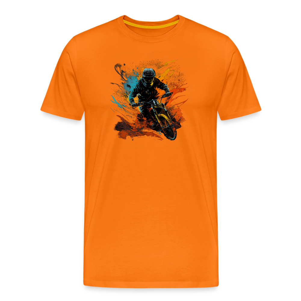 SPOD Männer Premium T-Shirt | Spreadshirt 812 Orange / S Color Biker - Männer Premium T-Shirt E-Bike-Community