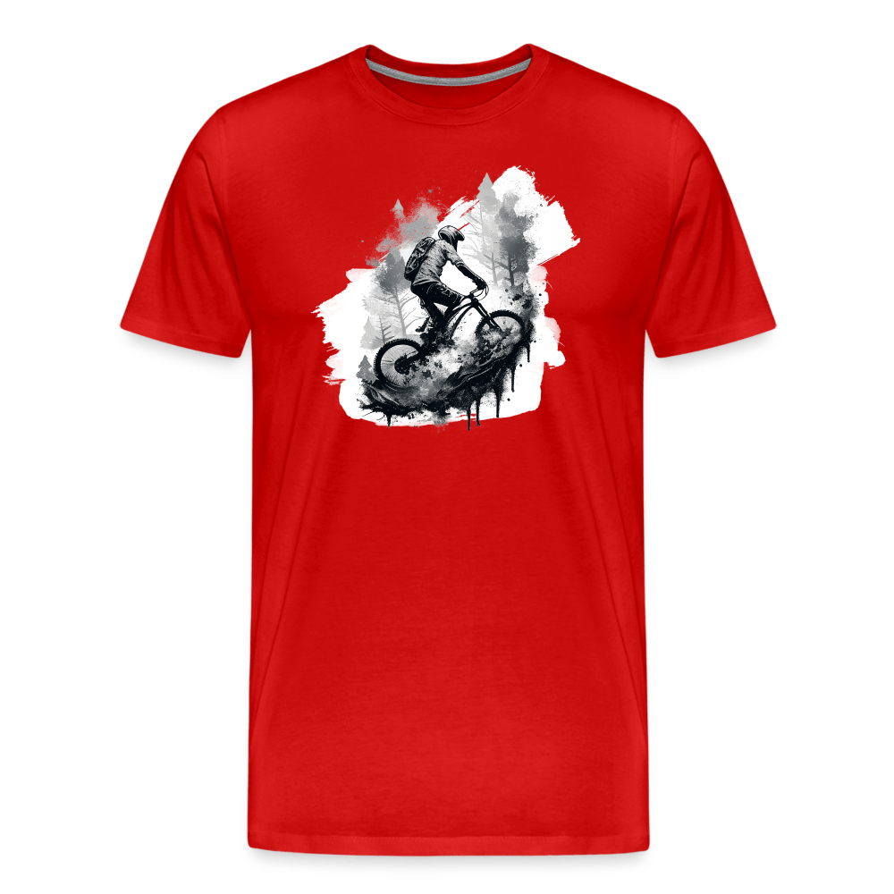 SPOD Männer Premium T-Shirt | Spreadshirt 812 Rot / S Enduro Biker - Männer Premium T-Shirt E-Bike-Community