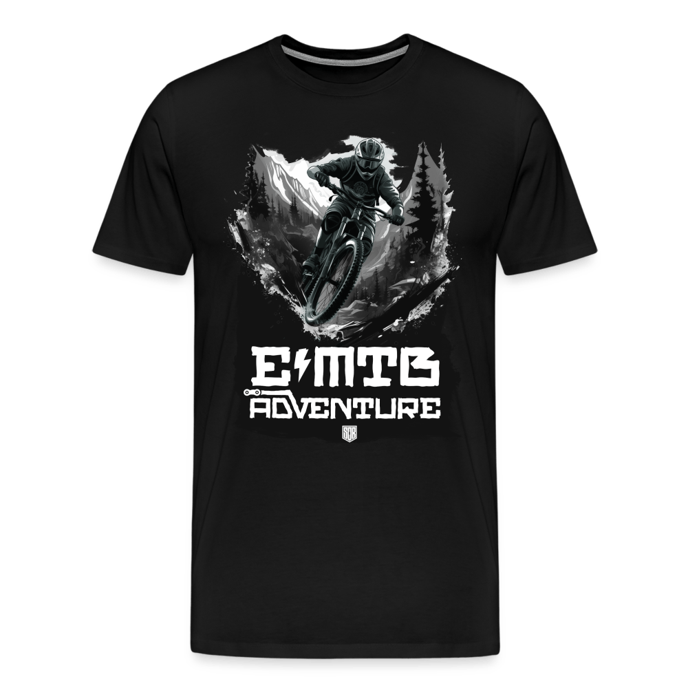 SPOD Männer Premium T-Shirt | Spreadshirt 812 Schwarz / S EMTB ADVENTURE - Männer Premium T-Shirt E-Bike-Community