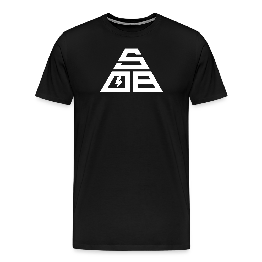 SPOD Männer Premium T-Shirt | Spreadshirt 812 Schwarz / S Triangle - Männer Premium T-Shirt E-Bike-Community