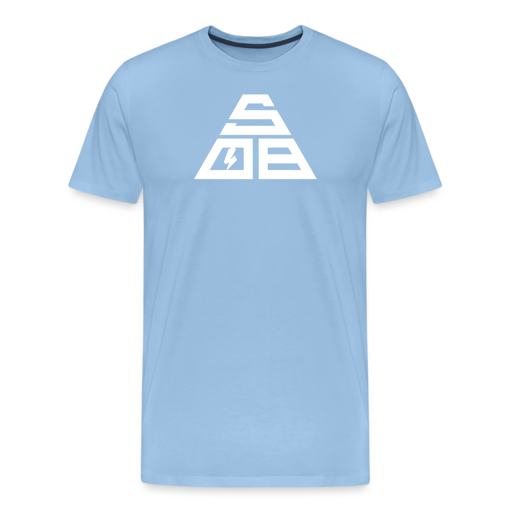 SPOD Männer Premium T-Shirt | Spreadshirt 812 Sky / S Triangle - Männer Premium T-Shirt E-Bike-Community