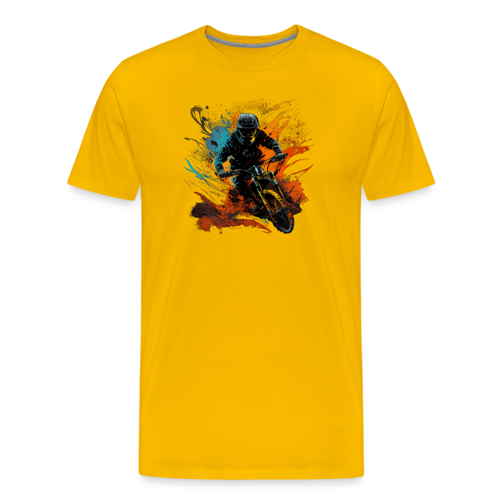 SPOD Männer Premium T-Shirt | Spreadshirt 812 Sonnengelb / S Color Biker - Männer Premium T-Shirt E-Bike-Community