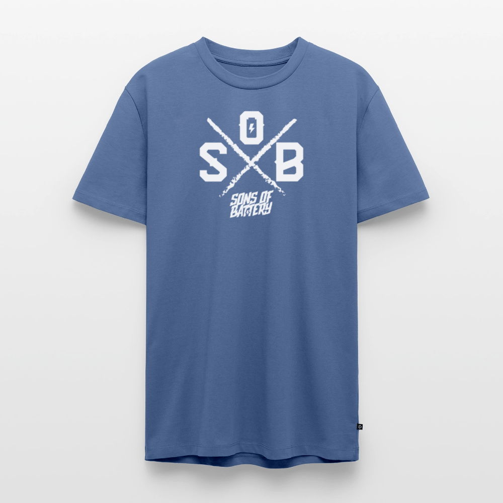 SPOD Männer Premium T-Shirt | Spreadshirt 812 Sons of Battery - Cross - Männer Premium T-Shirt E-Bike-Community