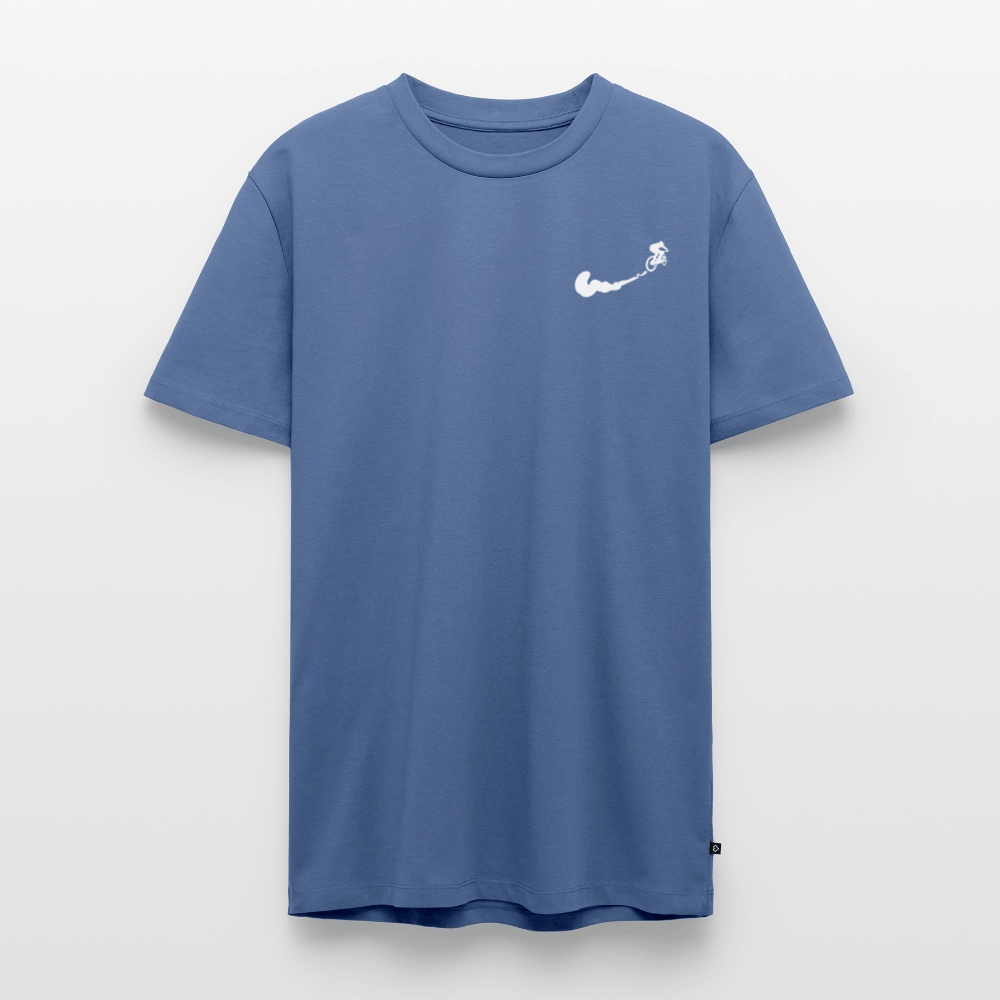 SPOD Männer Premium T-Shirt | Spreadshirt 812 Taubenblau / S Just Ride it - Solo - Männer Premium T-Shirt E-Bike-Community