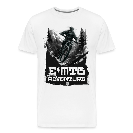 SPOD Männer Premium T-Shirt | Spreadshirt 812 weiß / S EMTB ADVENTURE - Männer Premium T-Shirt E-Bike-Community