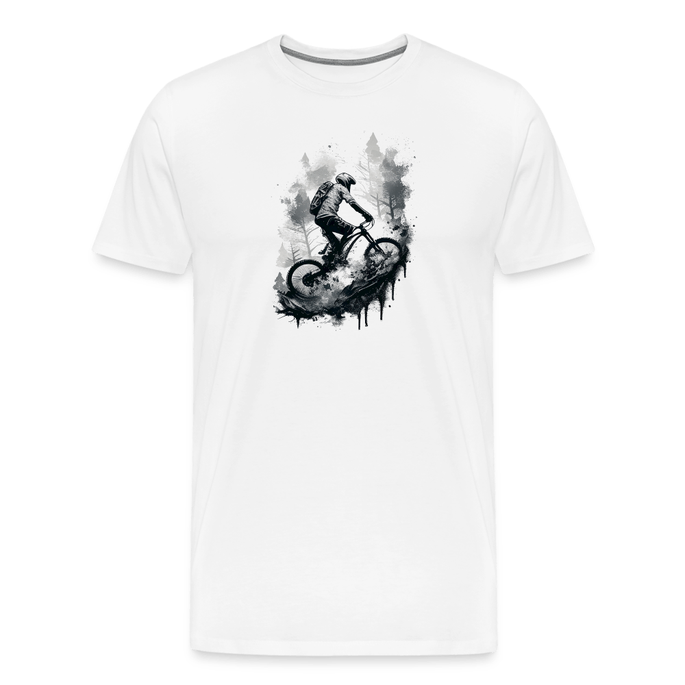 SPOD Männer Premium T-Shirt | Spreadshirt 812 weiß / S Enduro Biker - Männer Premium T-Shirt E-Bike-Community