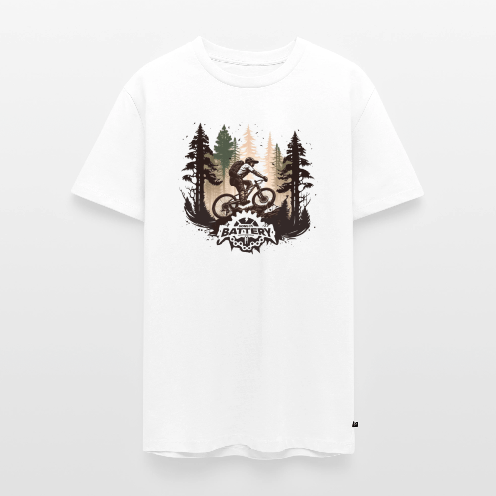Freedom Mountainbike White - Männer Premium T-Shirt – Sons of Battery®