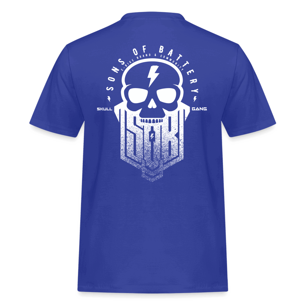 SPOD Männer Workwear T-Shirt Cross / Skullgang Grunge Logo -Front/ Back - Männer Workwear T-Shirt E-Bike-Community