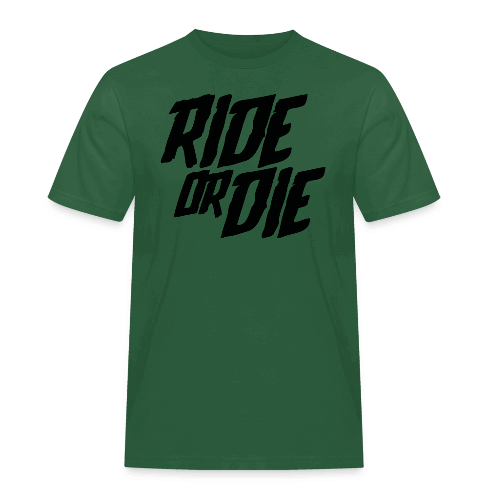 SPOD Männer Workwear T-Shirt Flaschengrün / S Ride or Die - Russell Athletic Shirt E-Bike-Community