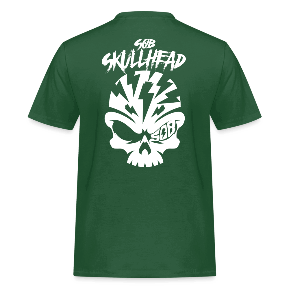SPOD Männer Workwear T-Shirt Flaschengrün / S Skullhead - Titel - Männer Russell Shirt E-Bike-Community