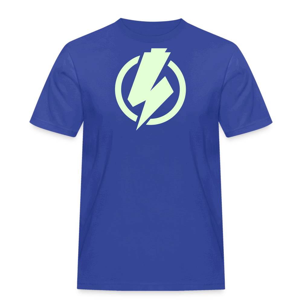 SPOD Männer Workwear T-Shirt Royalblau / S Lightning - Glow in the Dark - Männer Russell Athletic E-Bike-Community